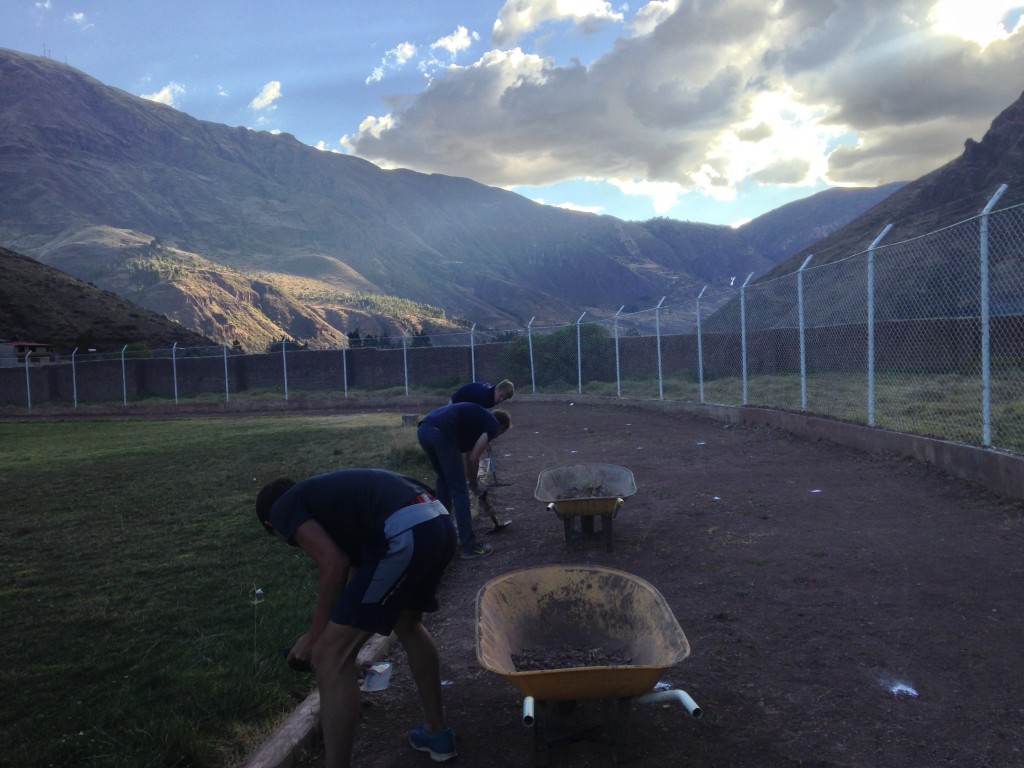 Interns and students worked hard to clear the track for public use